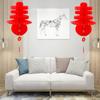Foldable New Year Red Lanterns Traditional Spring Festival Pendant  Wedding Party