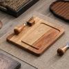 Wood Butter Box Glass Cover with Knife Cheese Plate Butter Plates Cake Rack Dessert Plate Pastry Plates Dim Sum Dish Fruit Bowl