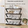 1pc 4-Tier Z-Shaped Shoe Rack - Easy Assembly Multi-Purpose Floor Standing Organizer for Home, Dorm, Entryway - Shoe Storage Organizer