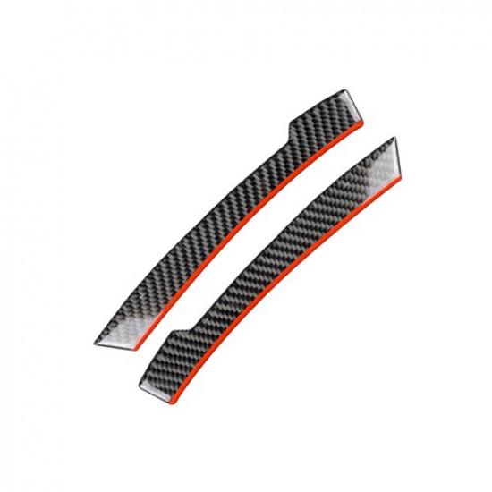 2×Carbon Fiber CD Seat Heat Console Sticker Trim For Mercedes Benz GLA CLA A-W