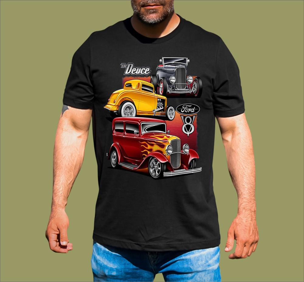 THE DEUCE V8 HOT ROD T-SHIRT Unisex T-Shirt XXXL
