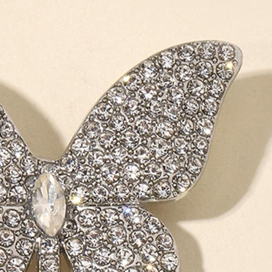 Butterfly Design Brooch Pin for Women Rhinestones Inlaid Brooch Pin for Dress Coat Shawl
