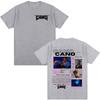 Rapper Cano Triana Tour Merch T-shirts Men Women Fashion Hip Hop Oversized T Shirt Comfort Cotton Casual Short Sleeve T-shirt