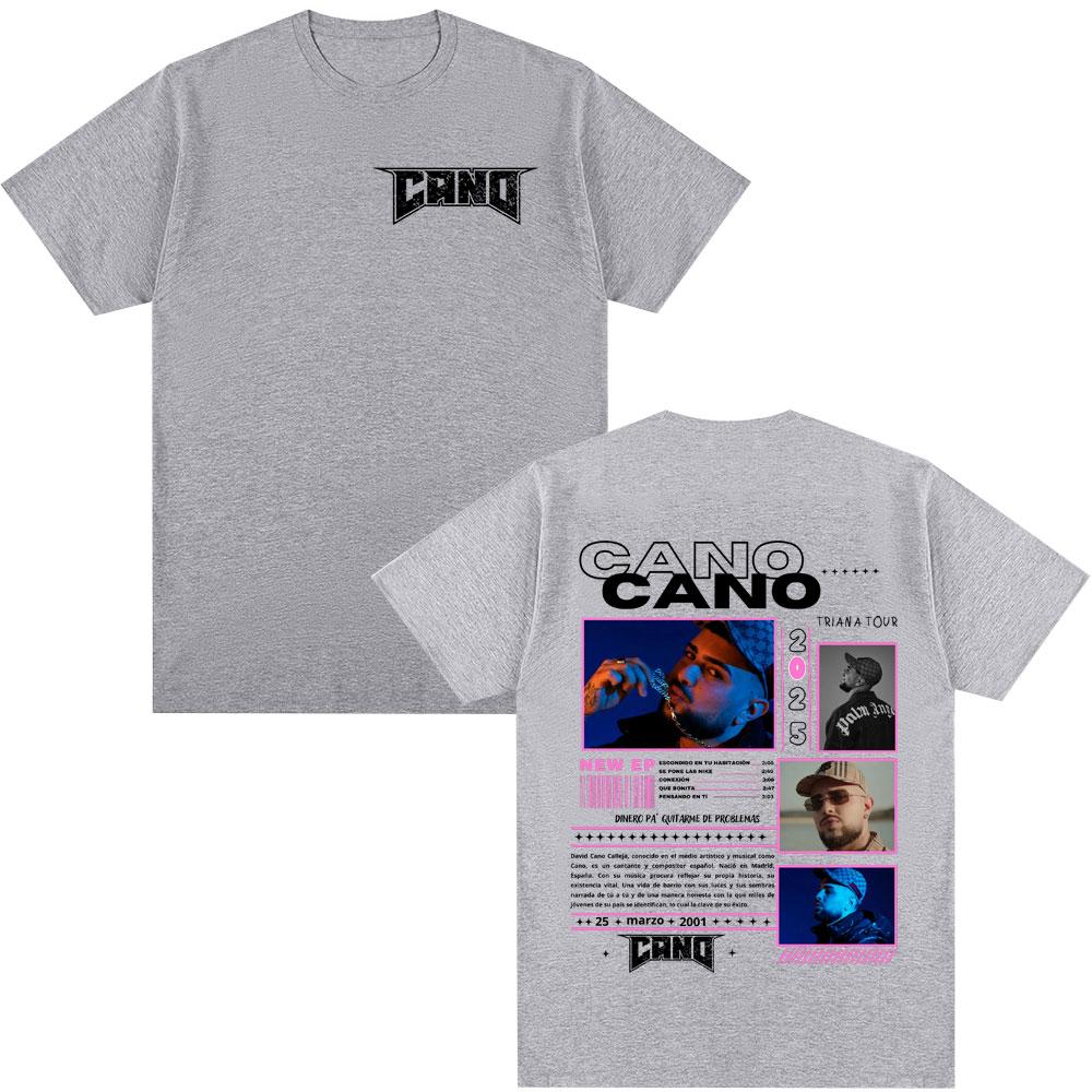 Rapper Cano Triana Tour Merch T-shirts Men Women Fashion Hip Hop Oversized T Shirt Comfort Cotton Casual Short Sleeve T-shirt