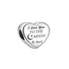 Copper Metal Heart, Father, Mother, Wife, Sisters, Brother Bead Components Ideal Designed For Authentic Original Bracelet High Quality Fine Jewelry