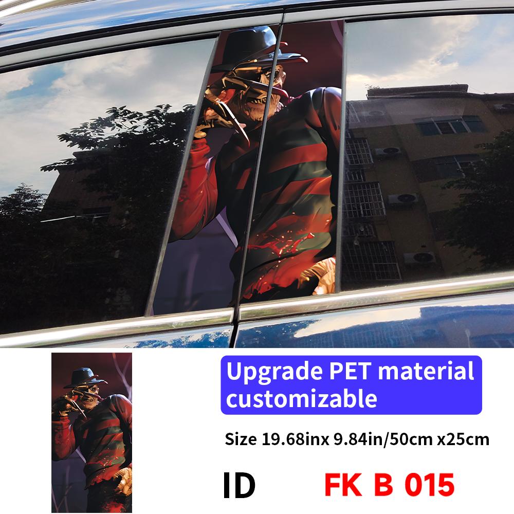 Ghost Car Stickers Car B-pillar Vinyl Decals Waterproof Auto Center Pillar Sticker Cover Scratches Vehicle Decors Accessories