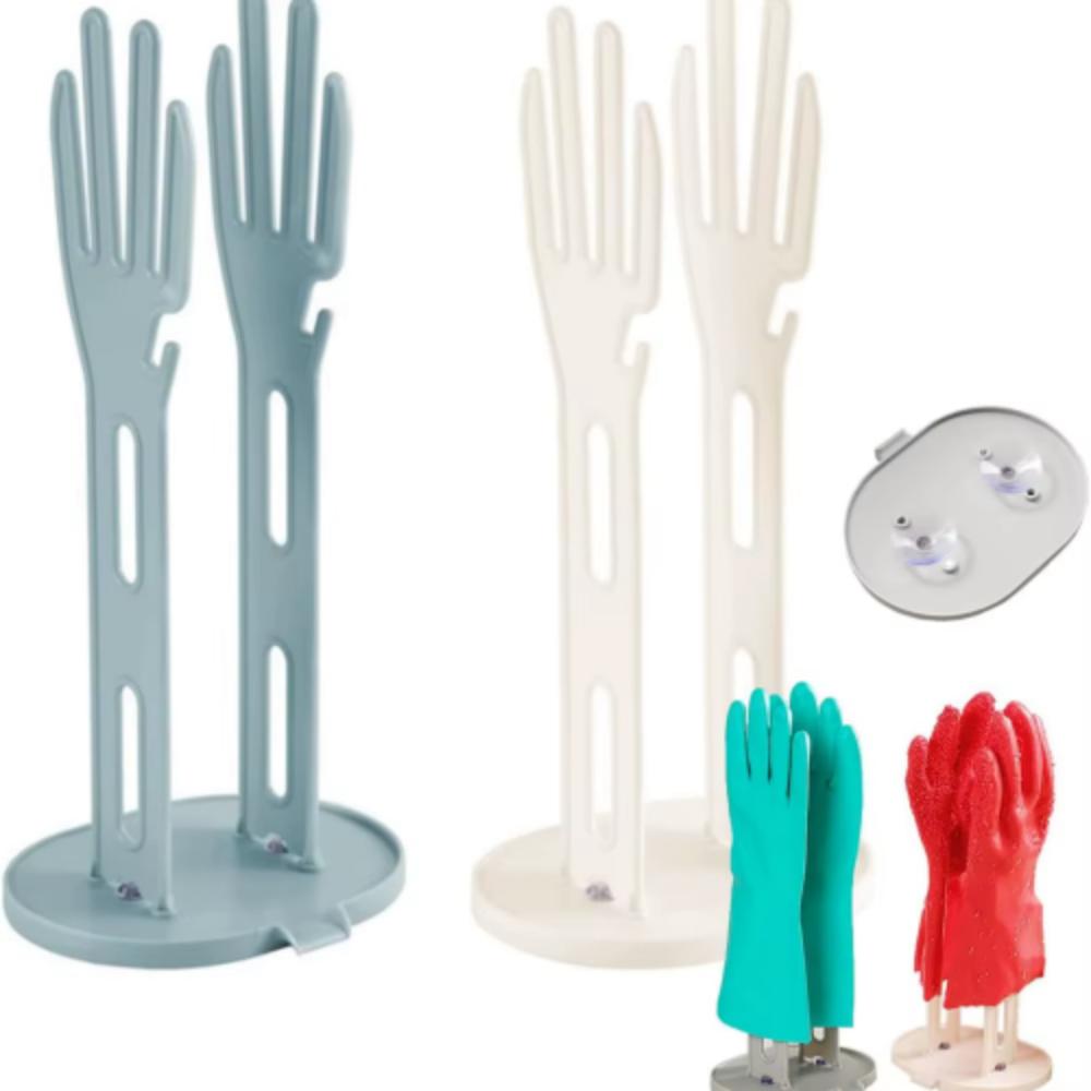 Kitchen Glove Drying Rack with Drainage Base Rubber Glove Holder and Towel Storage Box Plastic Kitchen Sink Accessories 2