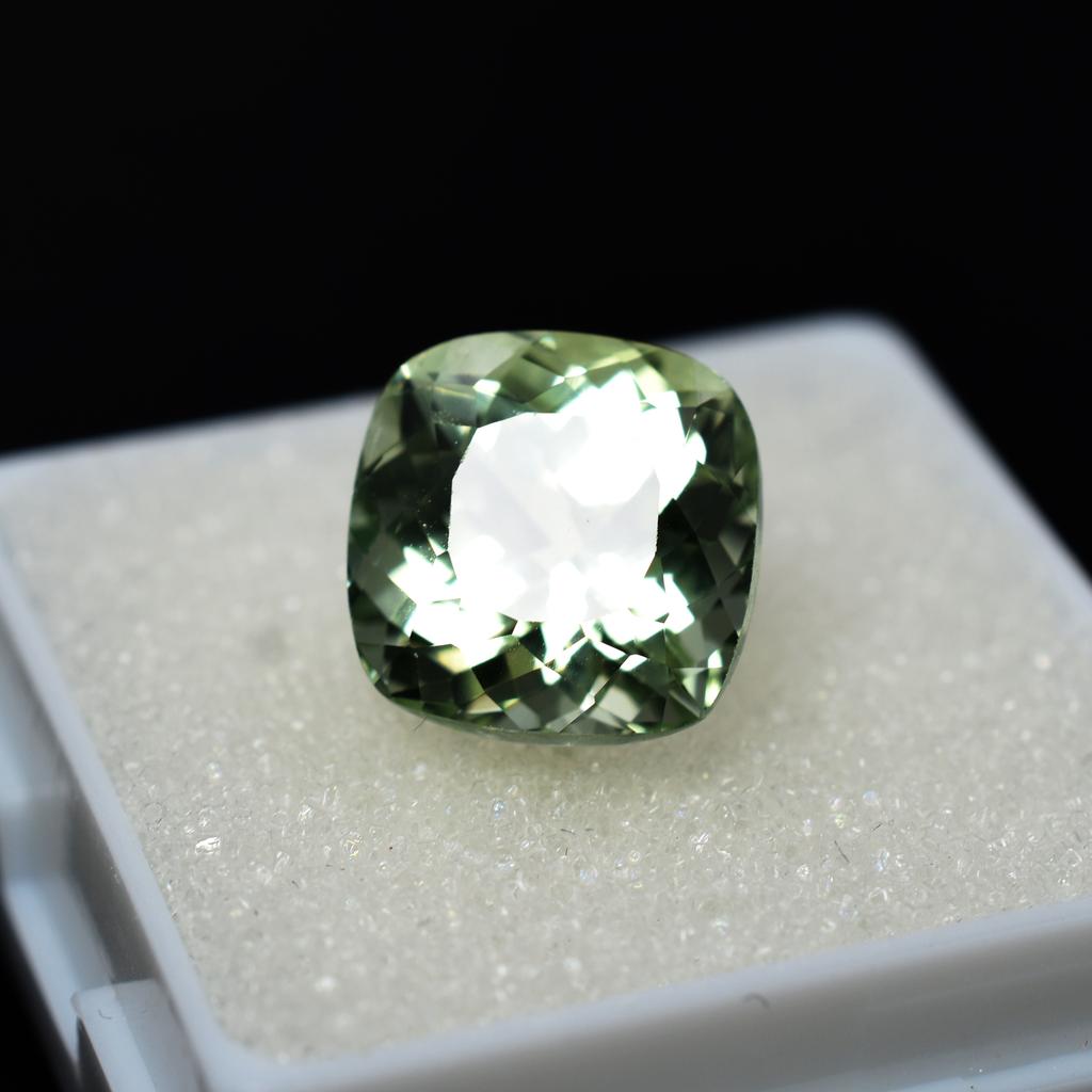Bluish Green Natural Sapphire Square Cushion 7.25 Ct Certified Gemstone