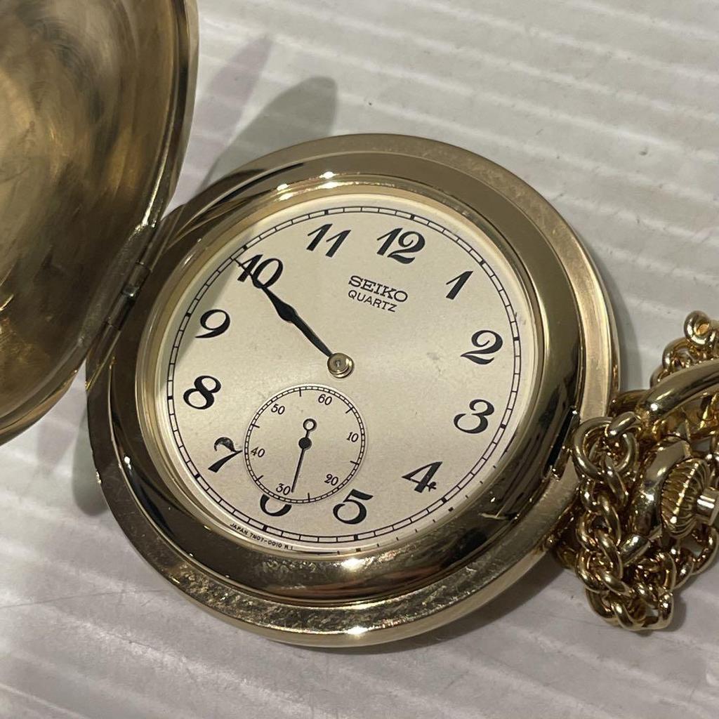 [USED] SEIKO/Seiko pocket watch, small item, with box, Prime Minister's commemorative gift