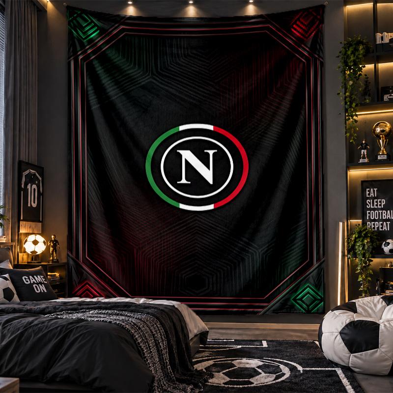 Wall Hanging Tapestry Napoli FC Print Cloth for Living Room Bedroom Home Decor