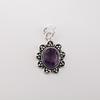 Natural Amethyst Gemstone 925 Sterling Silver Boho Jewelry Designer Pendant 1.37" For Women CP-40-1