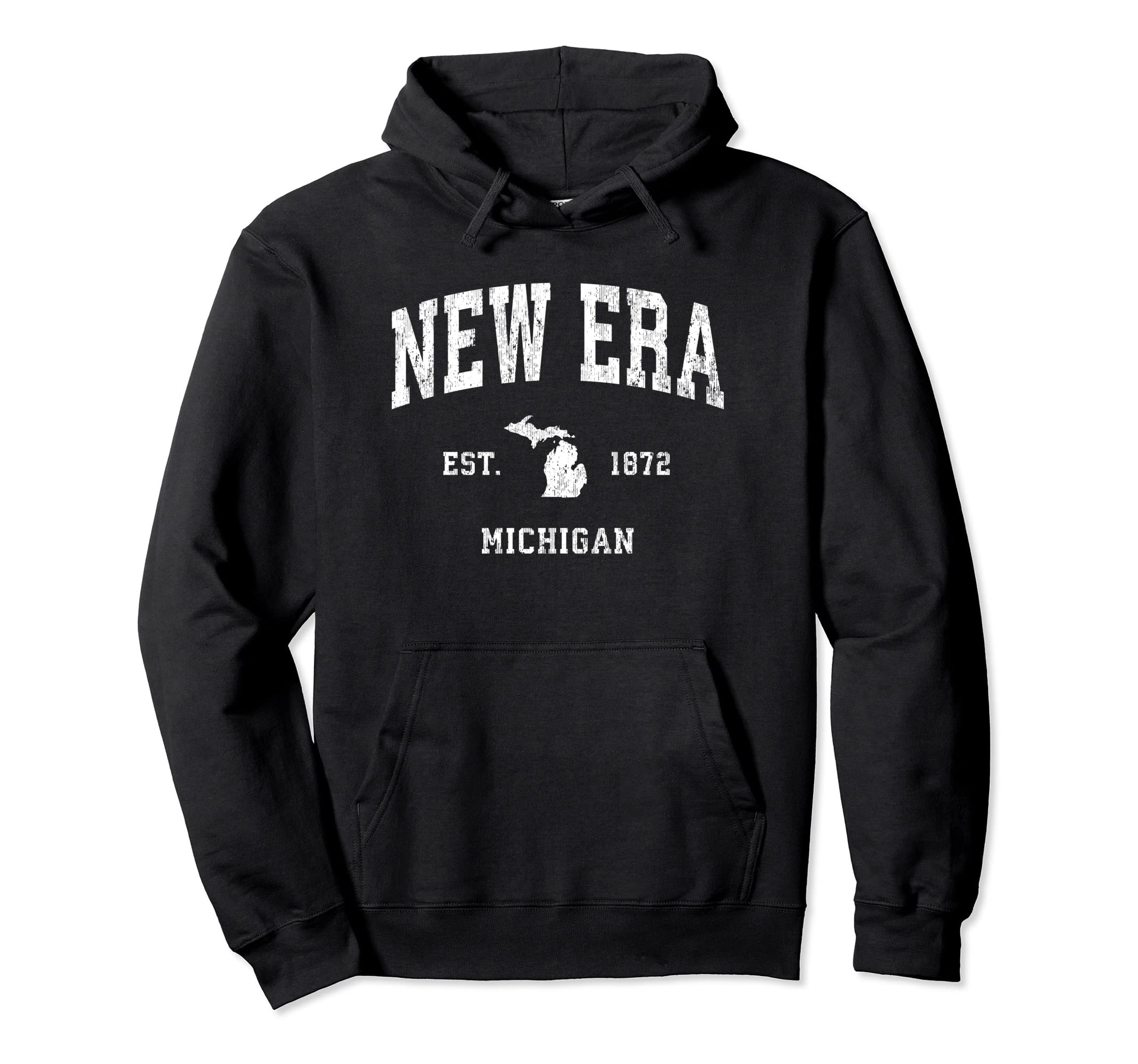 

Толстовка с капюшоном New Era Michigan MI Vintage Athletic Sports. чёрный