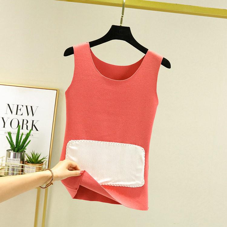 Women's Seamless Thermal Vest: Upgraded Velvet Belly Protection for Autumn and Winter