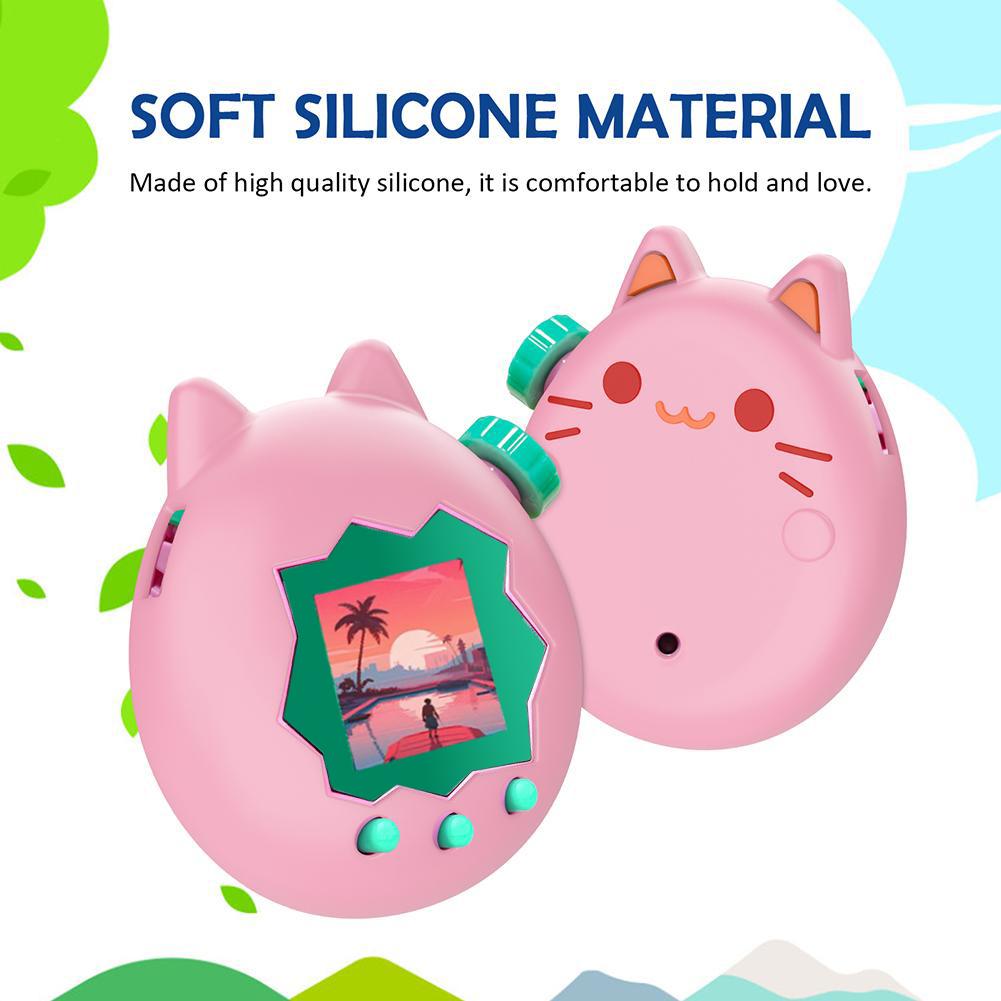 Silicone Cute Case For Tamagotchi Paradise Full Cover Case Non-Slip Liquid Silicone Protective Cover Soft Shell Game Accessories