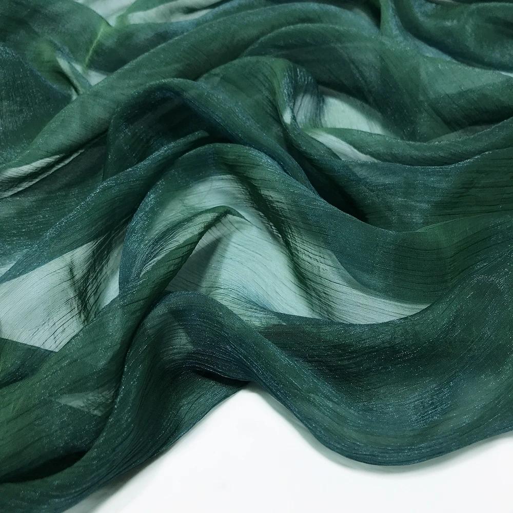 30D Silk Crepe Chiffon Fabric for DIY Hanfu Dress Is A Silver-thread Wrinkled Doll Dress Cos Fabric 100x150cm