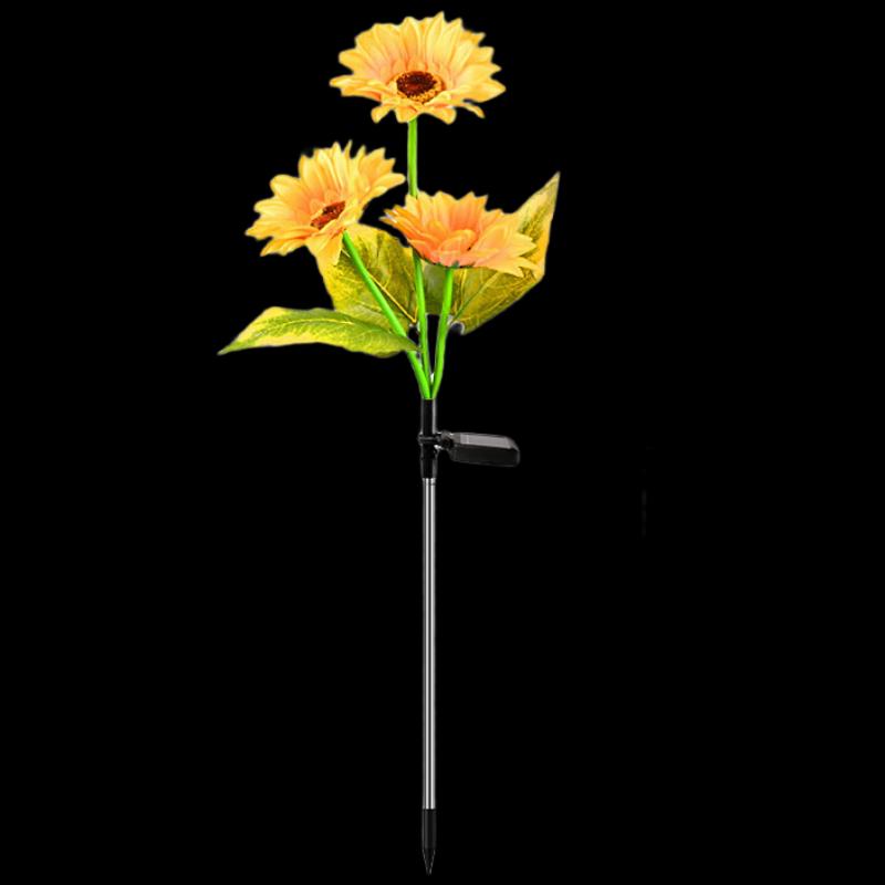 Solar Sunflower Garden Light