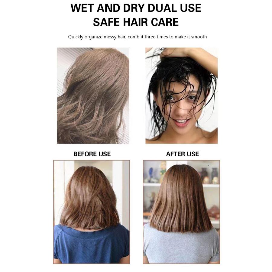Peigne de Massage Double Face Pro Salon Anti-nœuds Brosses Coiffure Démêlant Dents Larges Anti-chute Peignes Brosse de Coiffage
