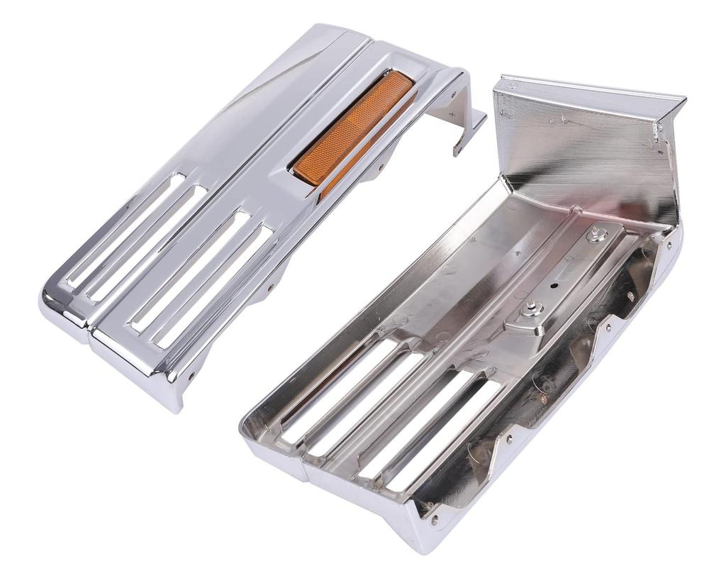 Mitsubishi Fuso 07 New Super Great Left and Right Set of Lower Steps with Double for Custom Aftermarket Chrome-Tone Reflectors, Lip, Dress-Up, Parts,