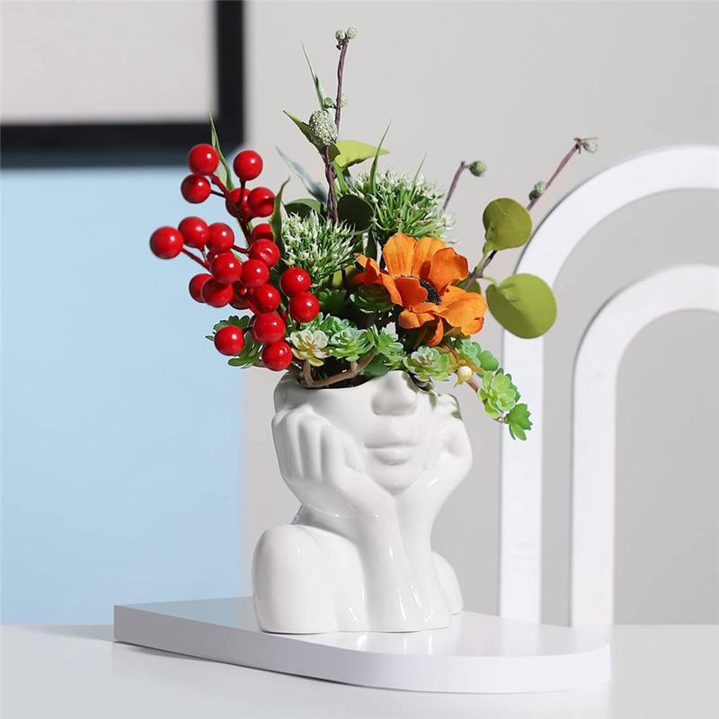 M-Modern- Face Vase Set For Decor Female Form Face Vase Art Vase Modern Decorative Vase Centerpiece