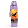 1PC Sunset Flying Eagle Pattern 750ml Color Plastic Sports Water Bottle Leakproof Flip Straw Lid Suitable for Sports Office Home Use