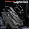 Magnetic Case For Xiaomi Redmi 13C 4G/5G/13R 5G/Poco C65 4G/M6 5G Military Protection PC+TPU Kickstand Phone Cover