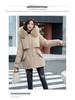 Women's Winter 2025 Cotton-Padded Parka with Fur Collar - Casual Mid-Length, Loose-Fit Korean Style Coat
