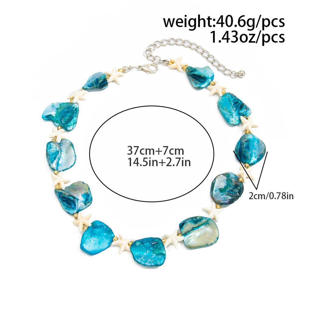 New Ocean Style Irregular Necklaces Women Shell Starfish Splice Clavicle Chains Personality Vacation Beach Jewelry Accessories