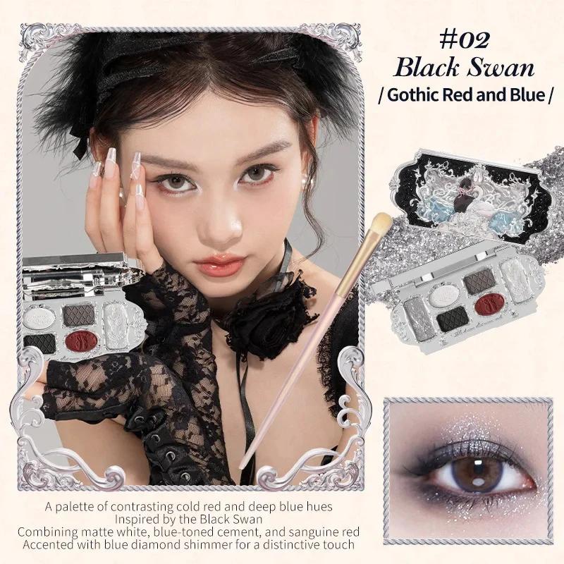 Flower Knows Schwan Ballett Lidschatten Palette Matt Feiner Schimmer Perlmutt Gesicht Palette 6 Farben Glitzer Lidschatten Flowerknows Make-up
