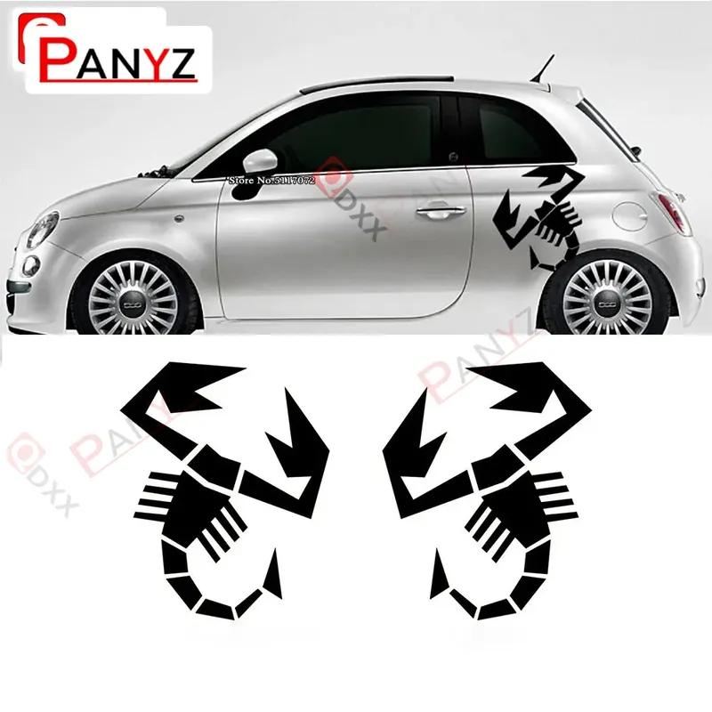 2pcs for Punto 500 Abarth Scorpion Sticker Car Side Stripes Sticker Italian All Fiat