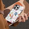 Source Factory Color Floral Heat Transfer Double-layer Film Magnetic Suction Apple 17 Mobile Phone Case Magsafe Protective Case