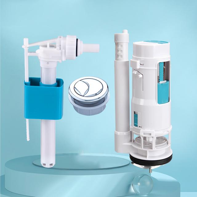High Performance Toilet Repair Kit Plastic ABS POM Fill Valve Dual Flush Mechanism Toilet Cistern Tank Fittings