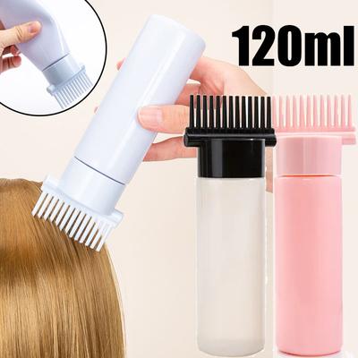 Butelka do napełniania 120 ml na szampon do farbowania włosów, plastikowy aplikator z grzebieniem dozującym, salonowy, do oleju, koloryzacji włosów, fryzjerskie narzędzie do stylizacji