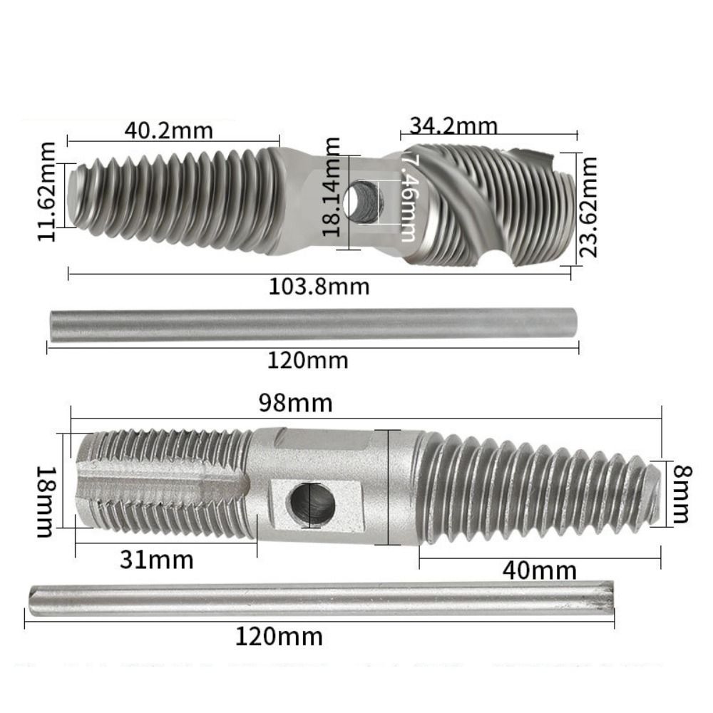 Broken Wire Repairer Screw Extractor Kit Take-out Broken Bolt Remover  Water Pipe