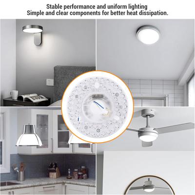 Ventilateur de Plafond Lumière LED 3CCT 3000K 4000K 6000K Panneau de Remplacement pour Lumière de Ventilateur de Plafond 18W Économie d'Énergie 3 Couleurs Dimmable pour la Maison