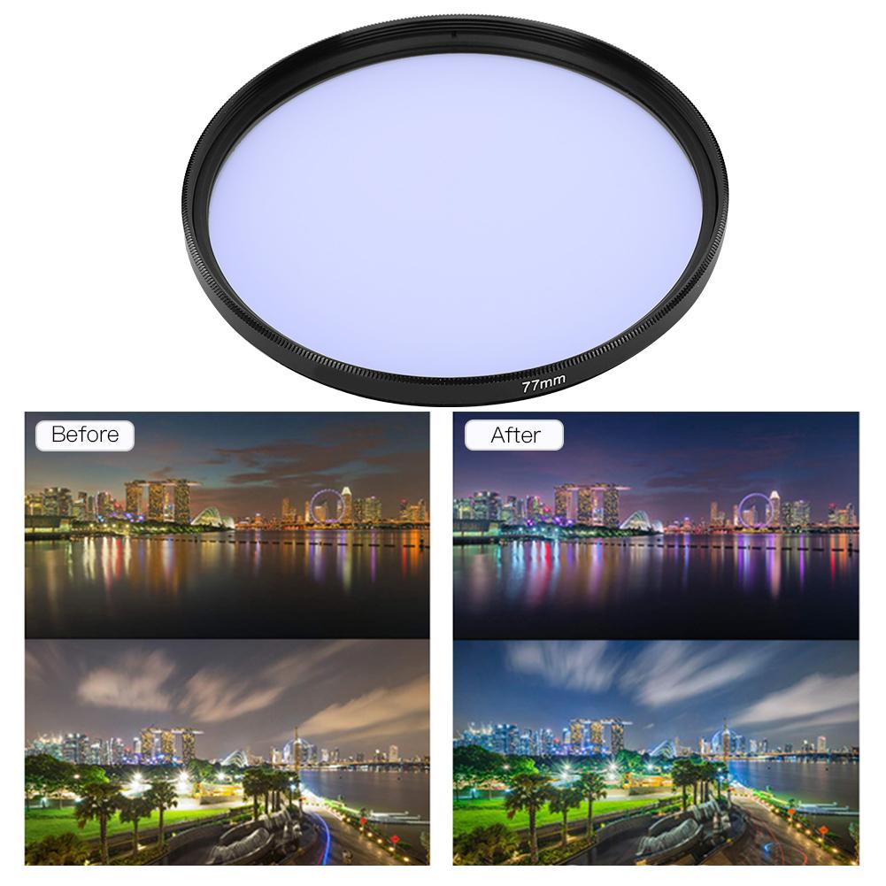 Junestar Verschmutzungsreduzierung Leichtgewicht 77mm Sternenhimmel Nacht Objektivfilter für SLR-Kamera