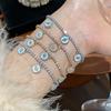 Luxury Vintage Devil's Eye Bracelet Copper Zircon Banquet Clothes Jewelry  Valentine's Day Gift