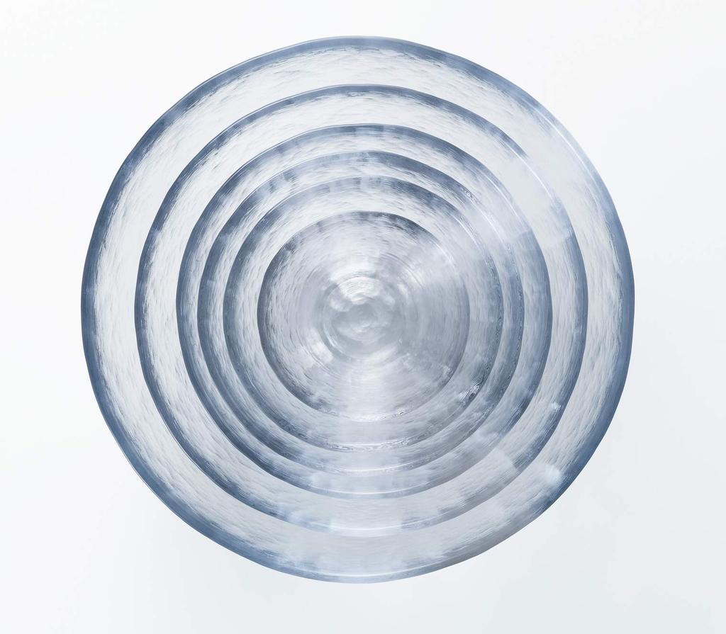 Aderia (ADERIA) Crafty Standard Glass Bowl, Clear, 10.5cm Diameter X 5cm High, Set of 3, Made In Japan, F47102