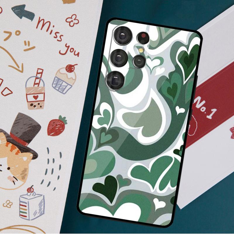 Flower Power Deformed Love Phone Case For Samsung Galaxy S23 S21 S22 Ultra S8 S9 S10 Note 10 Plus S20 FE Cover Funda