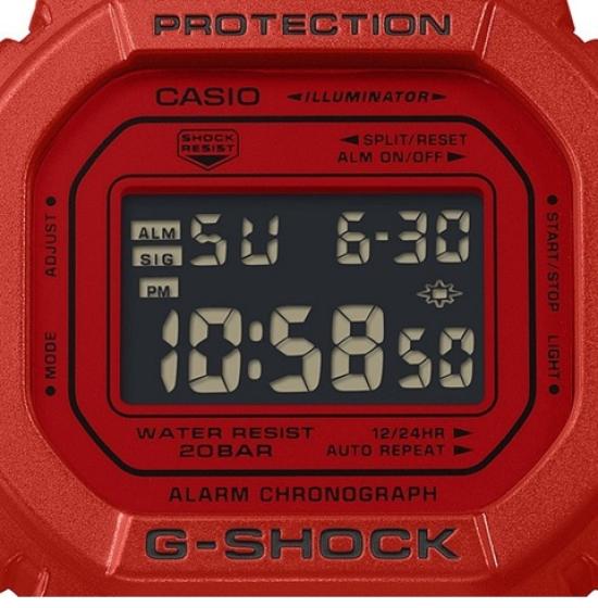 Special CASIO ICONIC RED Series Digital Shockproof 20 ATM Water Resistant Watch Price! G-SHOCK DW-5600RRB-4JF