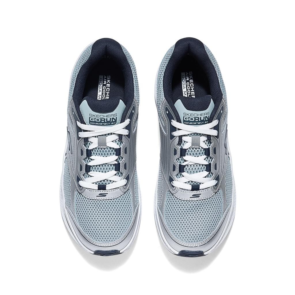 Skechers Go Run Consistent 2.0 Comfortable Durable Low Top Running Shoes Men Sneaker Silver 220884-GYNV