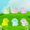 30 Stück Mini Leuchtende Ornamente Harz Cartoon Hund Leuchten im Dunkeln Mini Figuren Leuchtende DIY Bastelarbeiten Kuchen Landschaft Garten Dekor