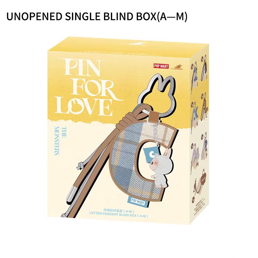 POP MART labubu Heart Code Series THE MONSTERS Letter Pendant Blind Box Single Blind Box / Whole Box -authentic