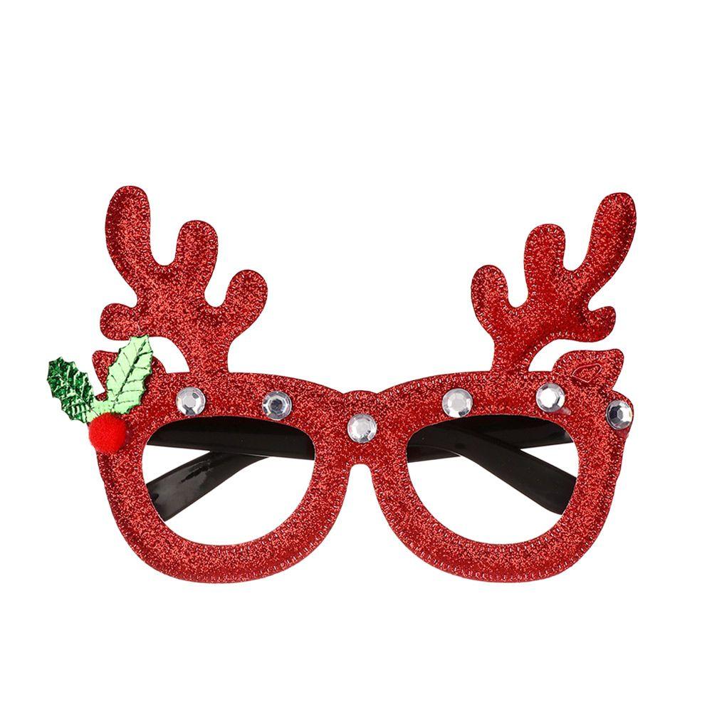 Christmas Decorations New Year Photo Prop Santa Claus Glasses Elk Christmas Glasses Frame Xmas Tree