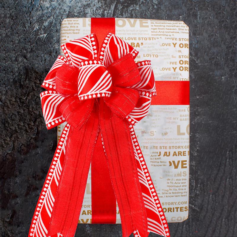 Red Christmas Bows Outdoor Decorations Large Christmas Tree Top Bow Velvet Wreath with Glitter Gold Edge Front Door Decoration