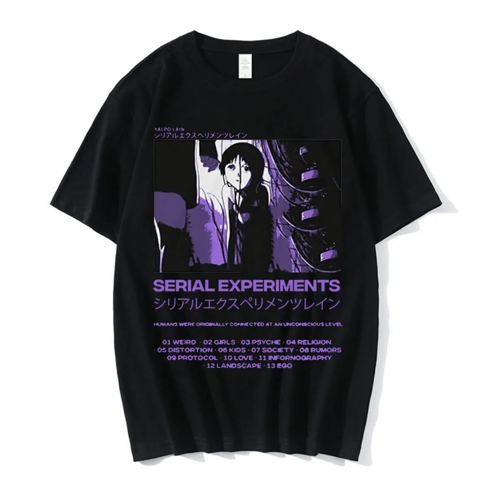 

25-26 Anime Series Experimental Lain T-Shirt Men s and Women s Graphic T-Shirt Unisex Iwakura Manga Girl Short Sleeve Y2K 4XL