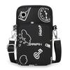 Mini-Crossbody-Handytasche für Damen – Leichter, wasserabweisender Nylonstoff mit Kartenfächern und Münzfach, Verstellbarer Riemen