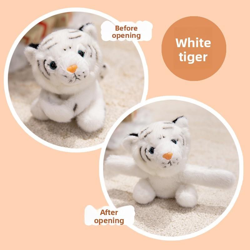 Soft Plush Tiger Wristband Toy With Pp Cotton For Kids Play And Gift