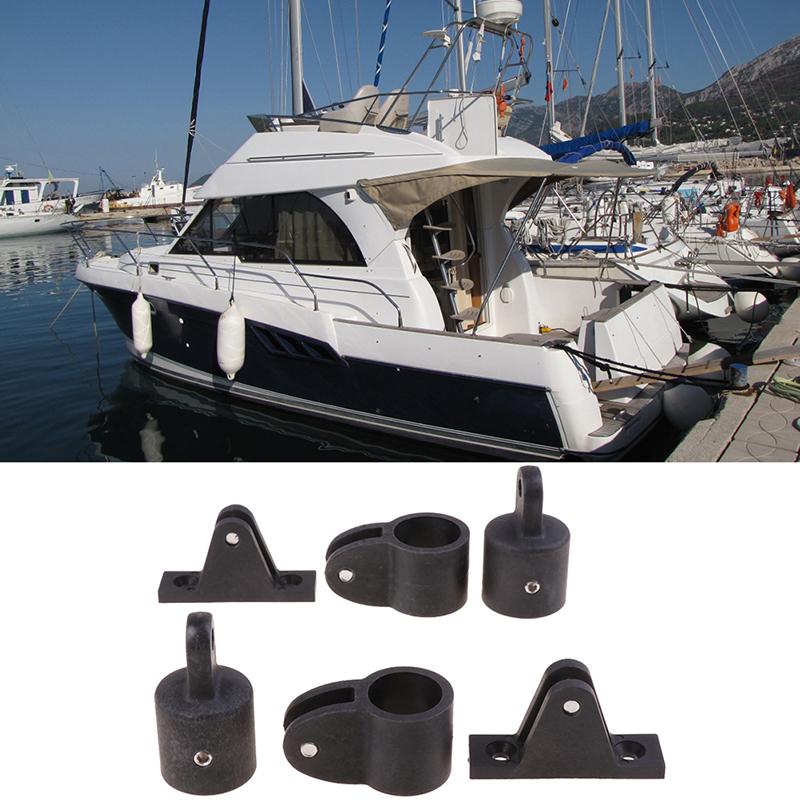 12 Pièces Nylon Marine Bateau Housse de Capote Bimini Top Charnière de Pont Glissière Œillet d'Extrémité Raccords Matériel Outil Universel Bricolage Solide