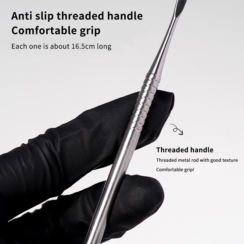 Metal Double-headed Nail Carving Rod Extension Glue Removal Stick Gel Removal Spatula Nail Polish Dipping Removal Tool