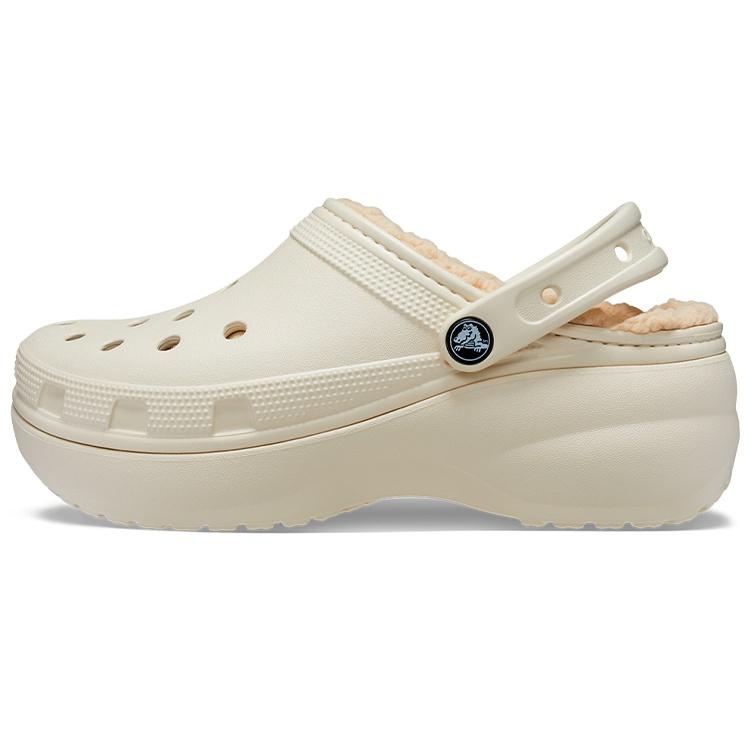 (WMNS) Crocs Classic Platform Lined Clog Bone Women s 207938-2Y2 EU 36-37
